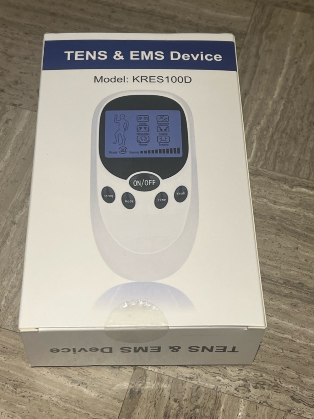TENS & EMS Device KRES100D - White with Blue Display